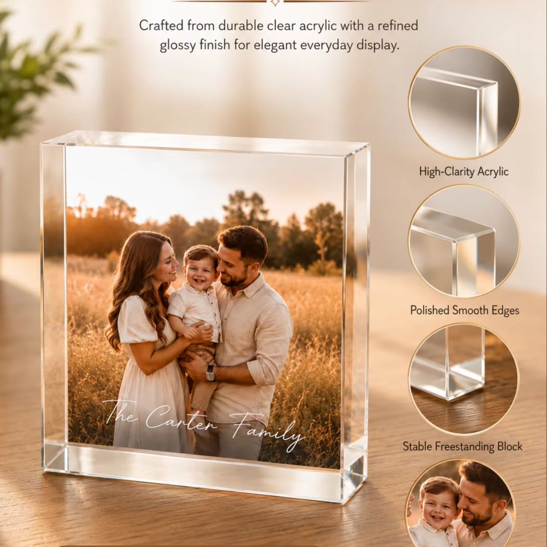 Personalized Family Acrylic Ph - Photo Acrylic Block 评论和价格