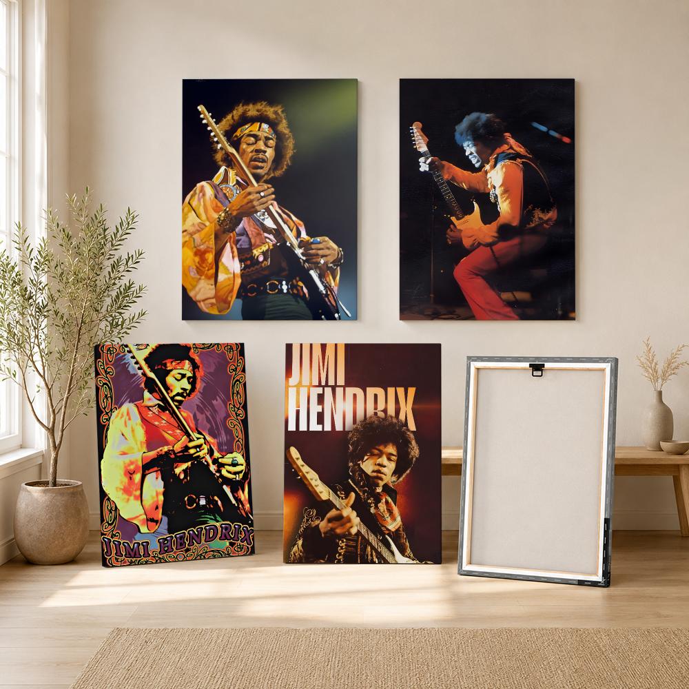 J-Jimi Hendrix Kraft Papper Pa - Canvas Wrap Ready 评论和价格