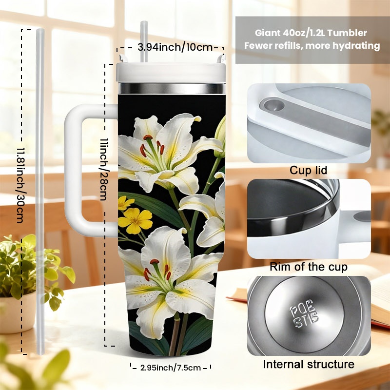 40Oz Stainless Steel Double-Wa - Sublimation Mug White 评论和价格