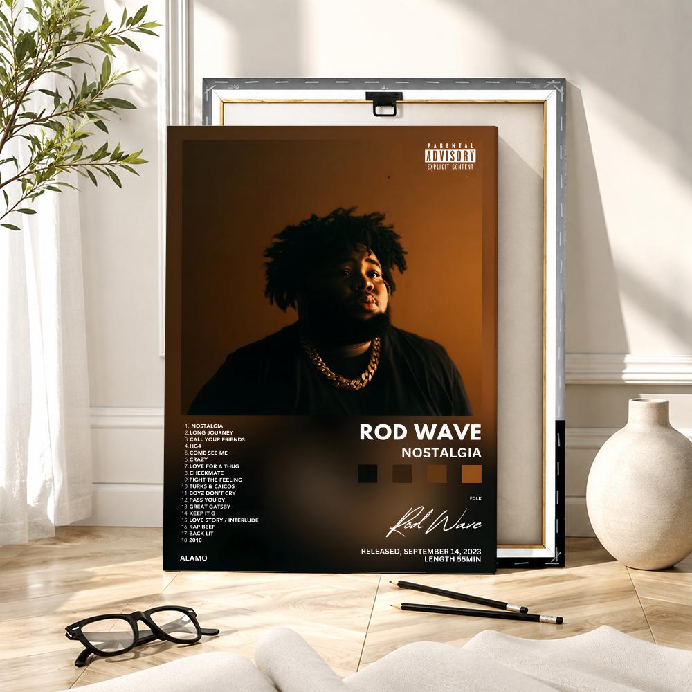 Rapper Singer R-Rod Wave Paint - Canvas Wrap Ready 评论和价格