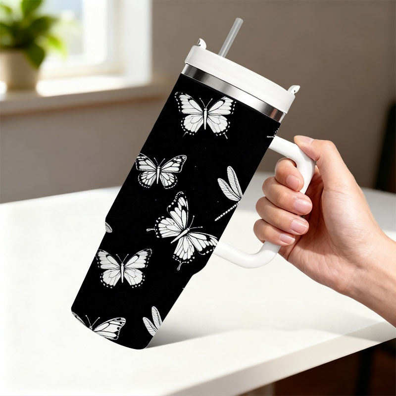1pc 40 Oz Stainless Steel Doub - Sublimation Mug White 评论和价格
