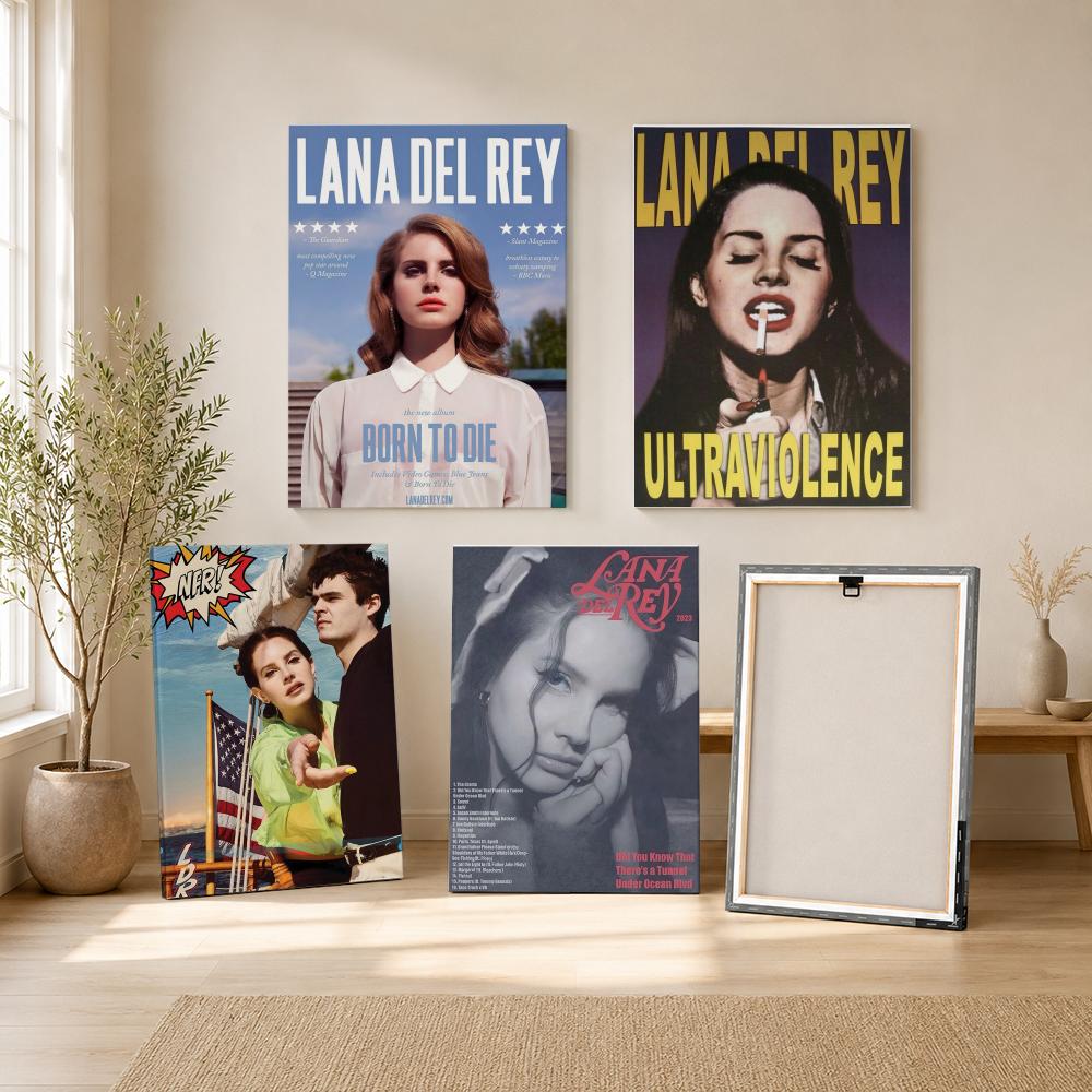 Famous Singer L-Lana Del Rey P - Canvas Wrap Ready 评论和价格