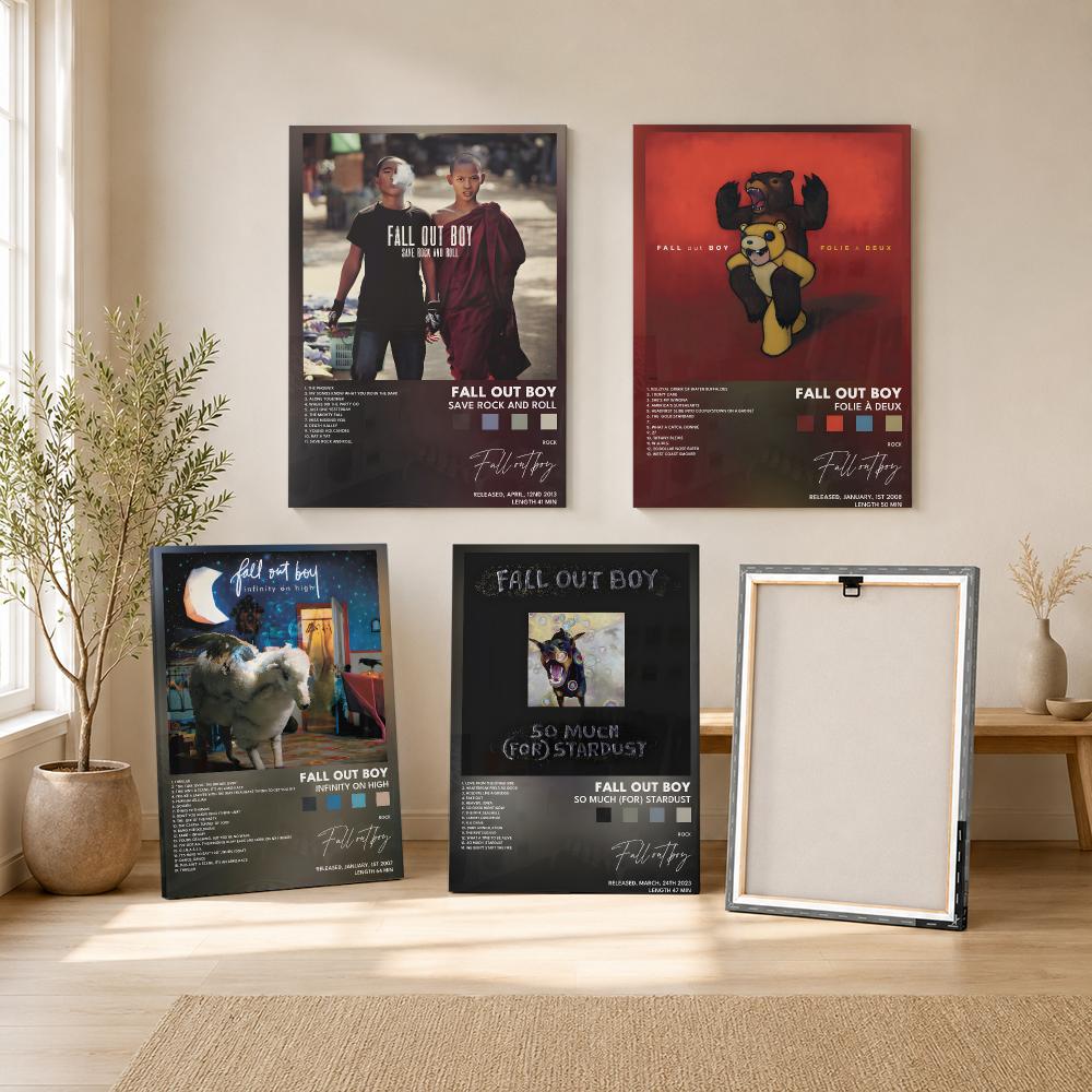 Rock Band F-Fall Out Boy Music - Canvas Wrap Ready 评论和价格